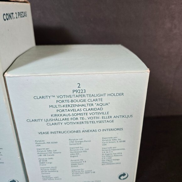 Partylite Clarity Glass Taper & Tealight Candle Holders Set of 3 Versatile - Picture 9 of 10